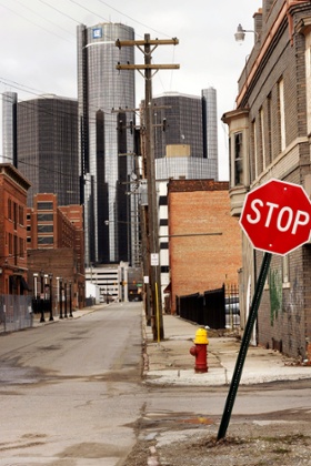 The Renaissance Center, Detroit.