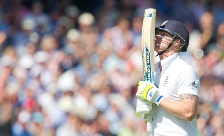 Ben Stokes devastated as he leaves the field.