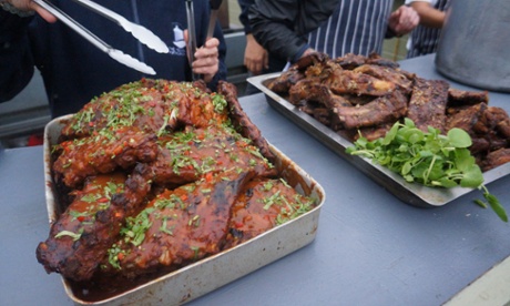 Barbecue ribs were on the menu.