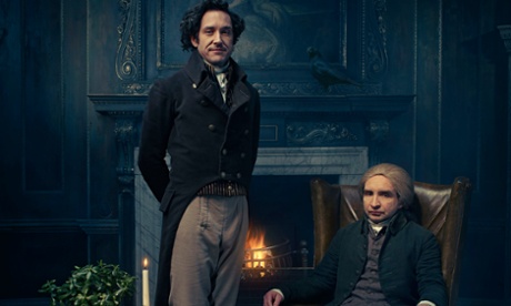 Jonathan Strange (Bertie Carvell) and Mr Norrell (Eddie Marsan).