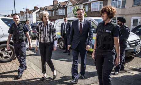 David Cameron on an immigration raid in Ealing.