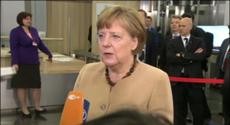 Angela Merkel, arriving at the Riga summit