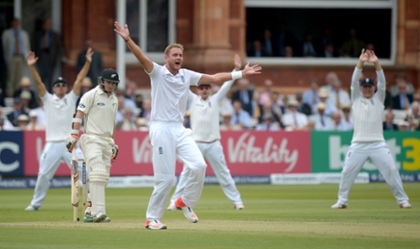 Stuart Broad appeals.