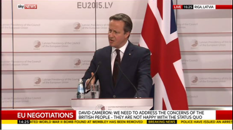 David Cameron in Riga