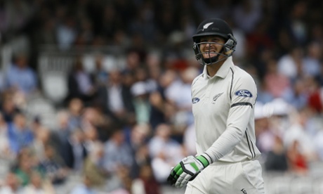 A grimace from Guptill as he walks off the pitch.