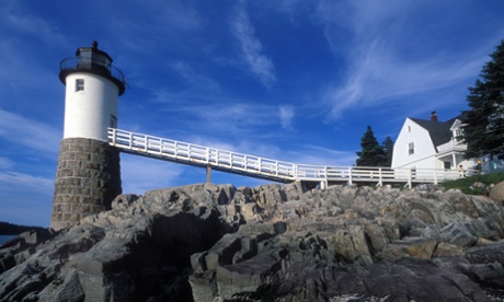 Isle au Haut lighthouse in Acadia state park, Maine.