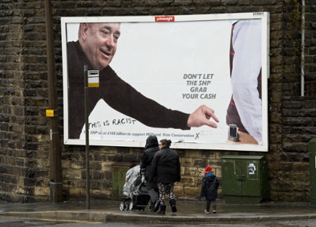 An anti-SNP Conservative poster in Lancashire during the 2015 general election campaign.