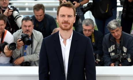 Michael Fassbender at this morning's photocall for Macbeth.