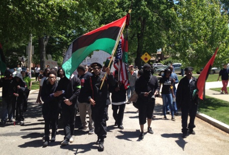 Michael Brelo protests