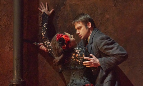 Pavel Cernoch as Don Jos   and St  phanie d'Oustrae as Carmen. Picture by Nigel Norrington. Mobile 07930 336261 Press night Saturday 23rd May 2015