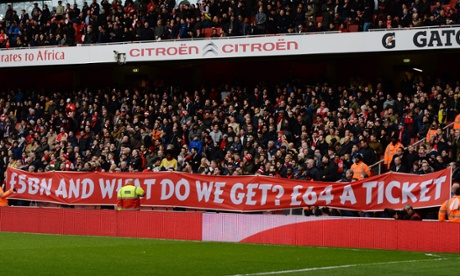 Arsenal fans are among those who have protested against high ticket prices.