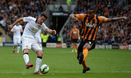 Manchester United's Ander Herrera shoots wide.