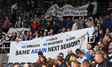 Despite surviving, the Newcastle supporters still aren't happy with the current regime.