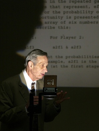 Nash lecturing in 2003.
