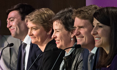 Labour MPs Andy Burnham, Yvette Cooper, Mary Creagh, Tristram Hunt and Liz Kendall