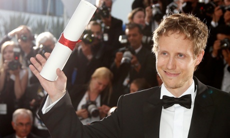 Son of Saul director Laszlo Nemes with the Grand Prix award.