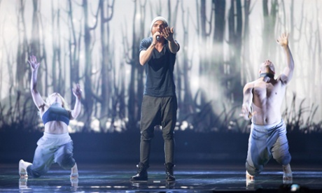 'At points you’ll think they’ve had a bad oyster. But truly it’s choreographed': Elnur Huseyno representing Azerbaijan at Eurovision.