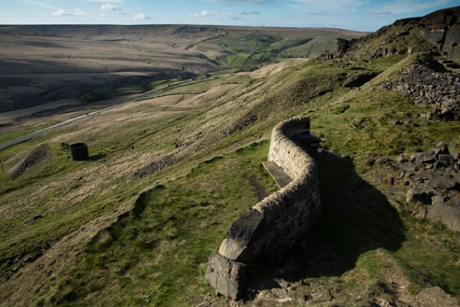 The poetry seat and the Snow Stone.