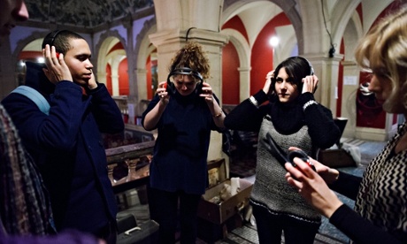 An audience at Battersea Arts Centre, London.
