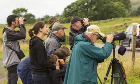 Wildlife tourists on the Isle of Mull.