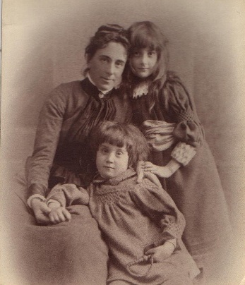 Julie Myerson story. Margery Wilson, right, with her mother Rosa and brother Hugh, in 1890. Margery died in 1957.