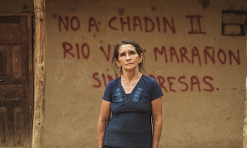 'No to Chadin 2': a resident of Mendan, one of the many villages that would be flooded by the proposed Chadin 2 dam.
