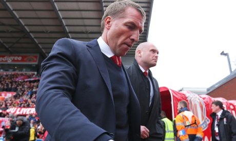 Liverpool manager Brendan Rodgers during the 6-1 hammering at Stoke City.
