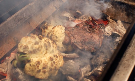 Steak and cauliflower for food