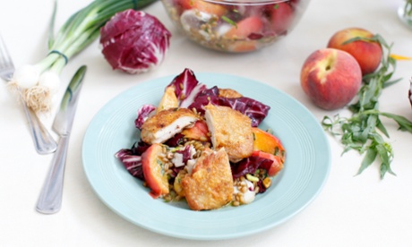 Sweet-savoury pairings are very enticing … Edward Smith's chicken with peach.