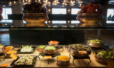 A food station at Google's Washington reception.