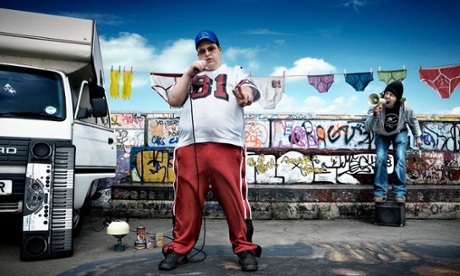 Dean Palinczuk with Paddy Considine in Shane Meadows's 2009 film Le Donk and Scor-zay-zee.