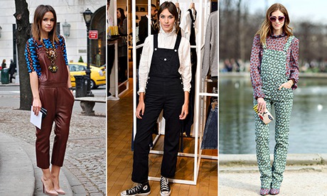Miroslava Duma, Alexa Chung and Chiara Ferragni in dungarees