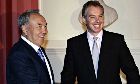 President Of Kazakhstan and tony blair