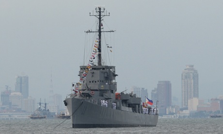 The Philippine navy's second world war-vintage warship BRP Rajah Humabon at anchor: the Philippine navy is one of the weakest in the region, but the government has been modernising its armed forces in the face of China's expansion in the South China Sea.