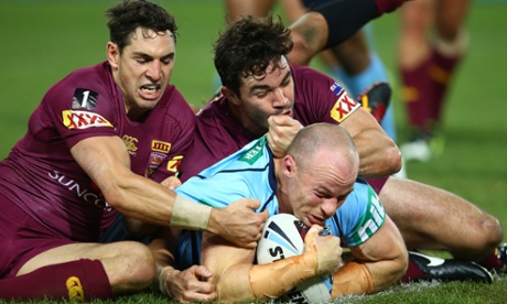 Beau Scott of the Blues touches chalk in Sydney. Mark Kolbe/Getty Images.