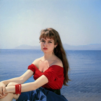 Brigitte Bardot at Cannes in 1953.