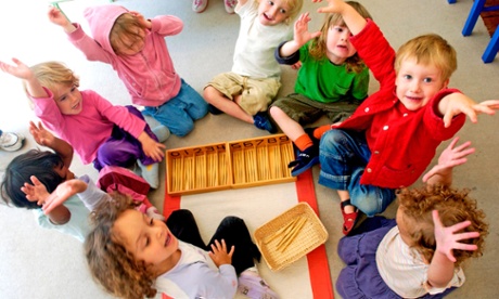 Nursery school children.