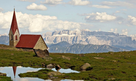 the ancient church at Rifugio S Croce di Lazfons