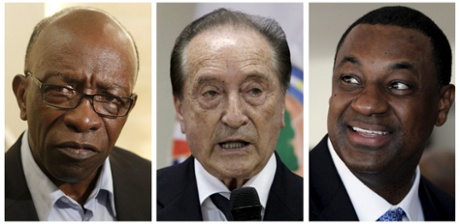 Indicted: left to right, Jack Warner, Eugenio Figueredo and Jeffrey Webb.