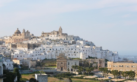The medieval old town of Ostuni in Puglia.