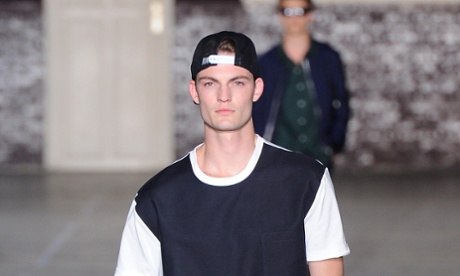 Baseball caps on the catwalk at Ami Alexandre Mattiussi's Spring/Summer 2015 show