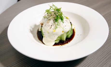 'A heap of singed cabbage with a worrying blanket of hot wasabi-flavoured mayonnaise on top': roasted sweatheart cabbage steaks.