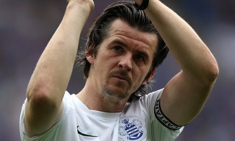 Joey Barton applauds QPR fans during his final game for the club at Leicester City last Sunday.