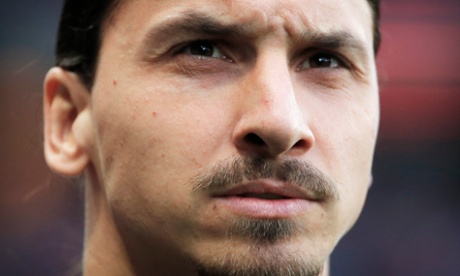 epa04764163 Zlatan Ibrahimovic of Paris St Germain attends on the side the soccer game opposing the Paris Saint Germain (PSG) and Reims Stadium for the French League 1 final match at the Parc des Princes in Paris, France, 23 May 2015.  EPA/ETIENNE LAURENT