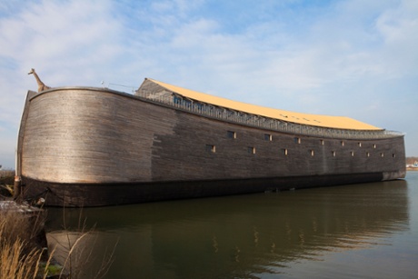 Replica of the arc of Noah, built at real scale as a museum, dordrecht, holland