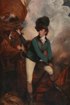 Colonel Tarleton's portrait, by Joshua Reynolds.