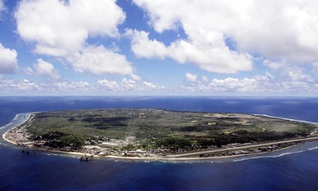 NAURU, NAURU:  The barren and bankrupt island state of the Republic of Nauru awaits the arrival of 521 mainly Afghan refugees, 11 September 2001 which have been refused entry into Australia.  The 25-square-kilometers of land encompassing Nauru has been devastated by phosphate mining which once made the Micronesian Nauruans the second wealthiest people per capita on earth.          AFP PHOTO/Torsten BLACKWOOD (Photo credit should read TORSTEN BLACKWOOD/AFP/Getty Images)INU01;NAURU-BOATREFUGEES-ISLANDNATION