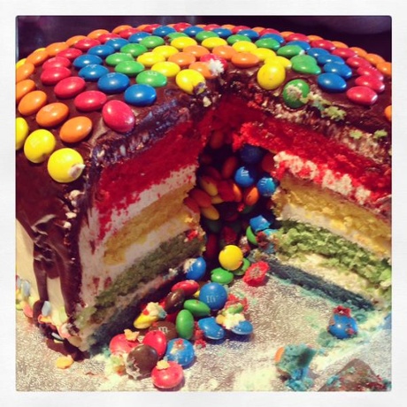 M&M cake