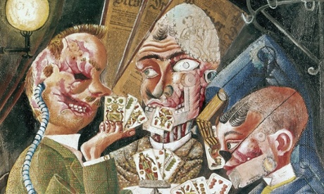 Detail of The Skat Players by Otto Dix.