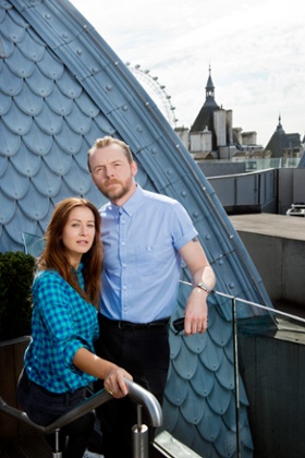 Simon Pegg and Tess Morris.